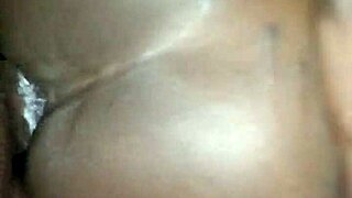 ebony girl takes black cock from behind