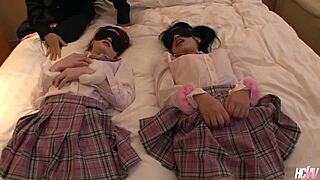 asian babes chiharu miyasita and hikari sakamoto submit to master