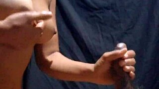 Girlfriend's friend gives handjob and creampie to asian teen