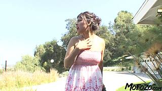 Brunette Latina Enjoys Sucking Cock Hard.