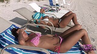 beach hang with party girls