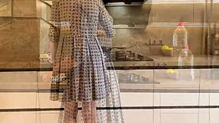 Cheating with Wife’s Boss in Kitchen - Russian Amateur