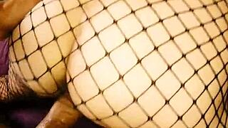 Roughly used her in stockings, stretching every hole. POV anal action.