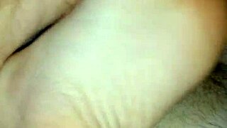Watch this homemade bare footjob leading to big cumshot.