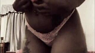 Huge ebony milf with saggy tits shakes big ass in compilation