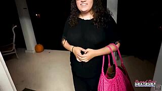 Busty brunette harper b sucks cock before getting banged and jizzed!