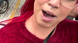 shopping trip turns into a quick blowjob from a cute girl