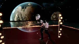 Wow, that 2B sexy dance is so hot!