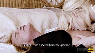 daddy4k luomo astuto seduce la sposa carina del figlio prima della cerimonia di matrimonio