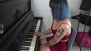 submissive asian milf gets sloppy piano lesson blowjob! 🎹