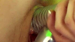 Want to see lesbian toying that tight pussy with a dildo?