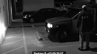 स्लट फाइन रिलीफ के लिए सिक्योरिटी गार्ड को ब्लो करती है