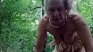 Slave F Humiliated in Forest with Handcuffs