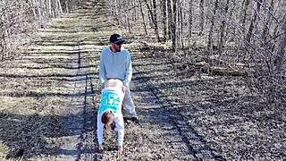 Curvy babe gets fucked in the public shower. What about the camping site with couple?