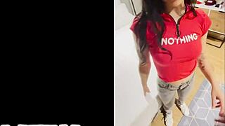 latina teen with braces takes her first monster cock in casting