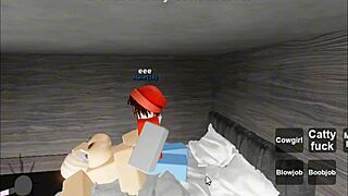 roblox sex condo where characters engage in big ass blowjob and creampie doggystyle