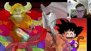 goku's delivery girl service ep 2 with milf blowjob and handjob in kame paradise 😏