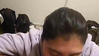 Girlfriend gives quick blowjob, can't let go.