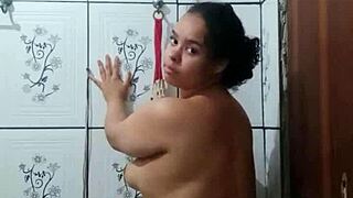 latina pornstar shows small tits and big ass in pov sensual video