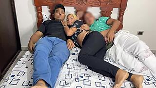 MOVIE NIGHT WITH FRIEND HIS GIRLFRIEND I FUCK HER