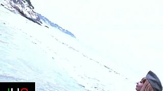 dirty guy fucks a cute brunette teen in the ass on the beach, riding and cum in mouth