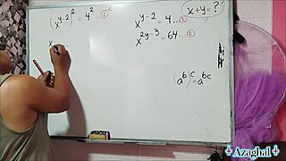 Asian Nerd With Brown Eyes Engages In Erotic Mathematical Fantasies In Bedroom With Amateur Partners