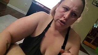 Dirty talk housewife sucks cock to orgasm