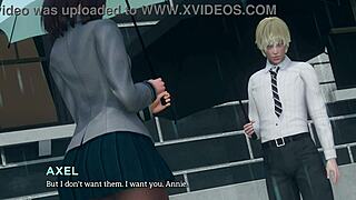 in eternum episode 19, the 3d cartoon hentai features teen characters in a game setting