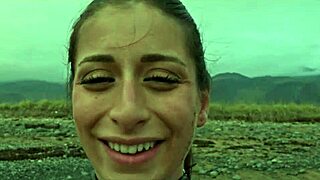 Beautiful Italian Babe Silvia Soprano Dominated Roughly On The Beach In Norway In A Cinematic Adventure With Hard Slapping Spitting And Kinky Play