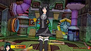 Yukari Katsubari's Strip Bossfight: Clothes Ripped Off!