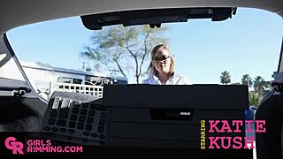 Girls rim the stud next door eagerly