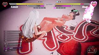 i'm playing this lesbian game and it's so hot, the characters are battling with passion