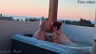 Suck my cock in the hot tub, she says