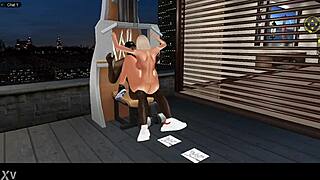 Posing in the gym with a riding demonstration on the equipment