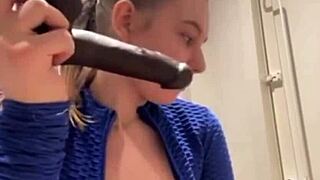 hey, check out this bbw giving a blowjob in public