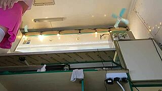 super sexy slim eighteen 18+ years old chick working in pear thongs and braless