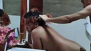 hot bath ends with cum on face?