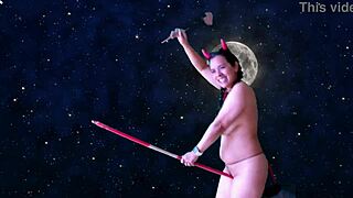 Is this halloween ride with shaved assfucking and moaning worth watching?