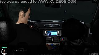 karin gives handjobs to dr larkin in the car during their 3d dating game