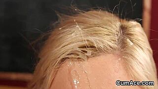 Hot looker receives facial