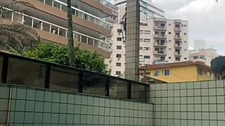 He rubbed his hard cock on me in the pool, feeling so naughty.