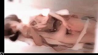 amateur shemale japanese masturbates while looking in the mirror