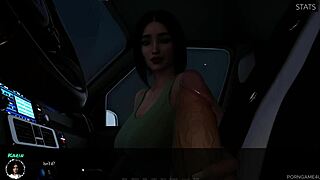 karin gives handjobs to dr larkin in the car during their 3d dating game