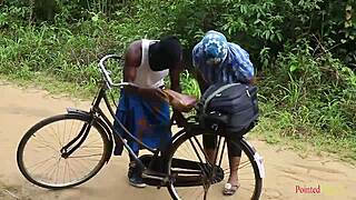 white ass fuck queen banged in the village bush by stranger