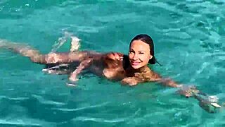 Sexy Monika Fox Swims Naked In Pool And Sea In Hot Country Free