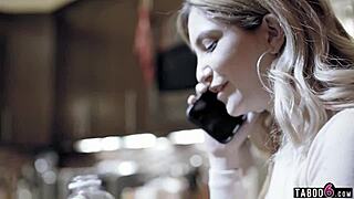 Babysitter teen fucks while on phone with boyfriend