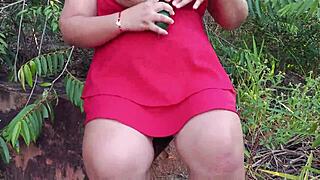 Hot housewife asks, 'want to see me masturbate on the way home?'