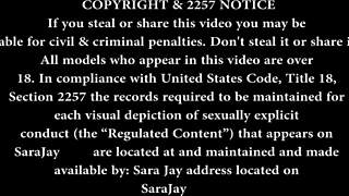 Milf Sara Jay masturbates and plays with her big wet boobs intensely.