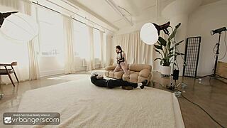 Young pussy fucks and cums in VR job interview