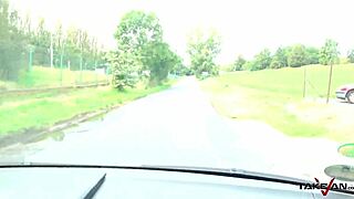 Pick up blondie gives her muff in doggy and moans so loud.